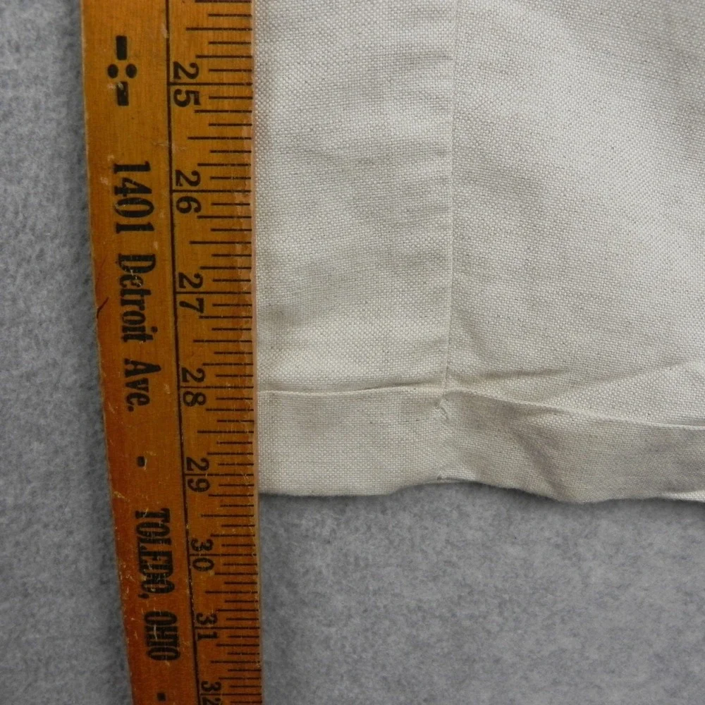 Roundtree & Yorke Pants Mens 44x30 Relaxed Fit Linen Cotton Pleated Cuffed Beige